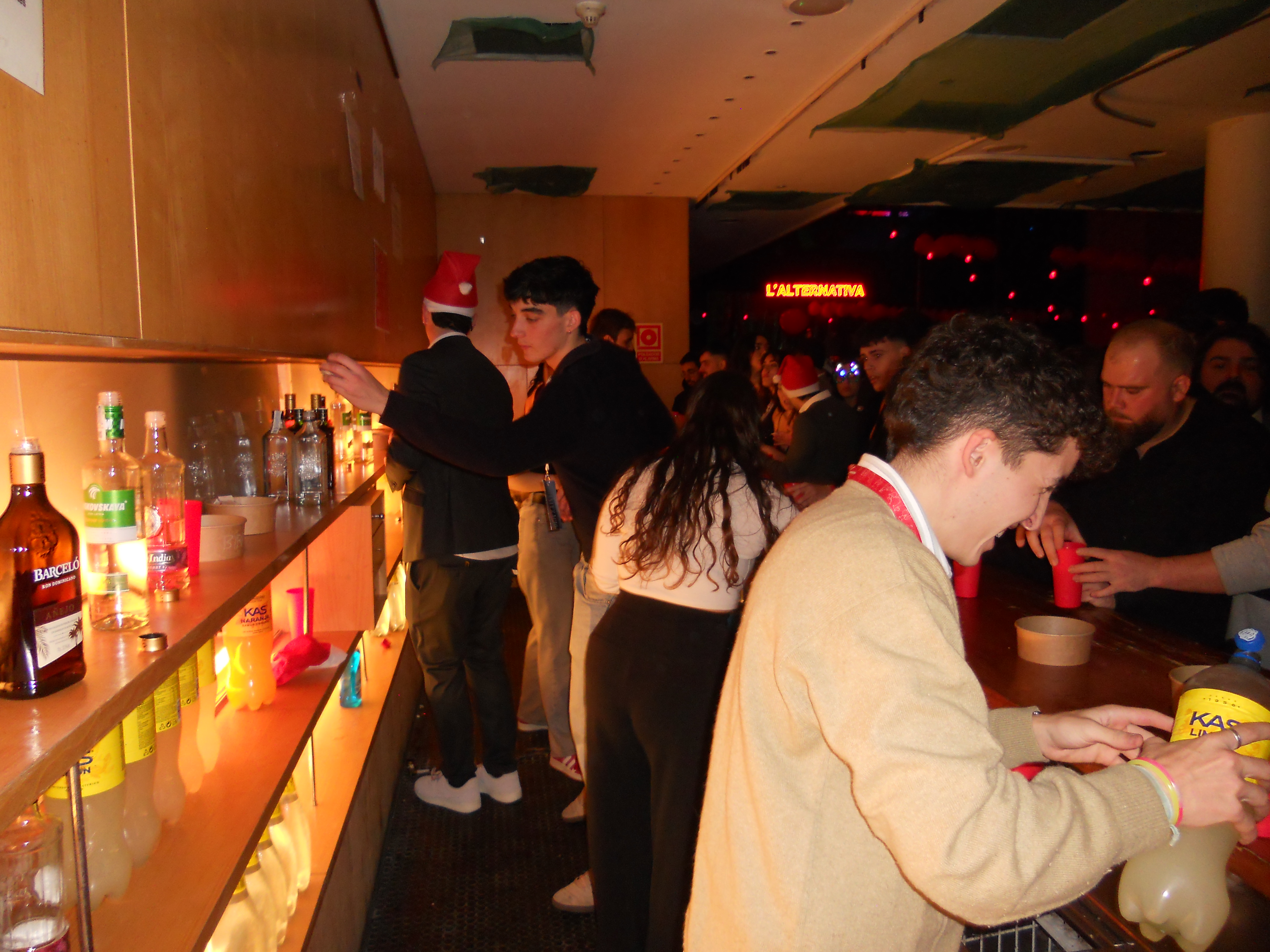 Barra durant el Cap d'Any a la Sala Ibèria
